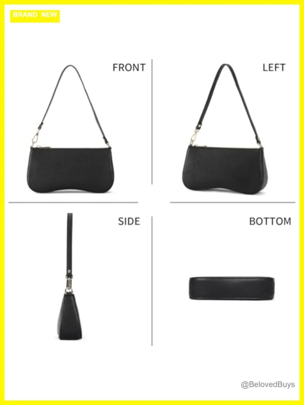 Small Hobo Shoulder Bag Women Vegan Leather Zipper Crossbody Purse